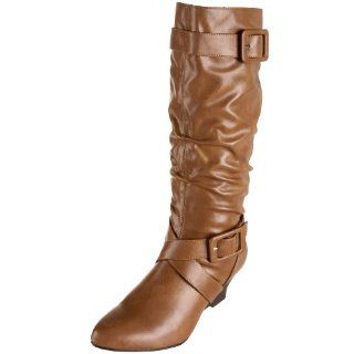  Rampage Womens Quattro Wedge Boot,Camel Smooth,6.5 M US Shoes