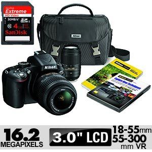 Nikon D5100 16.2MP Digital SLR Camera with 18 55mm f/3.5 5