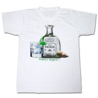 Patron Tequila White Bottle and Glass T shirtXX Large