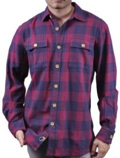 The Hundreds Griffith Flannel Button Down Burgundy   X