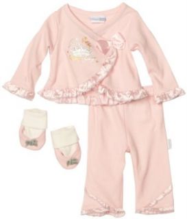  Girls Newborn 2 Piece Pant Set With Shoe, Pink, 6 Months: Clothing