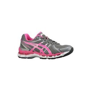 Asics   Womens Running Gel Kayano19 Shoes In Charcoal/Pink/Silver