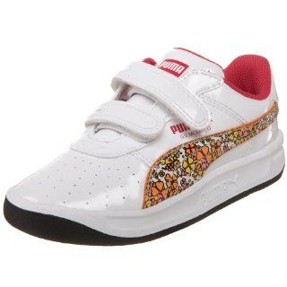 GV Monaco Floral V Sneaker,White/Virtual Pink,4 M US Toddler Shoes