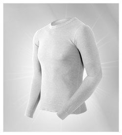 Coldpruf Mens Basic Crew Top   Winter White Clothing