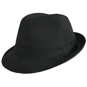 Classic Cotton Black Fedora Hat