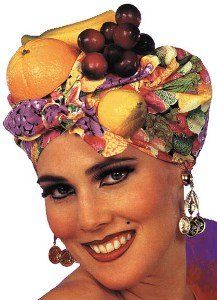 Latin Lady Fruit Headpiece Clothing