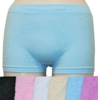 Womens Teddy Embossed Seamless Boxer Briefs Size Free
