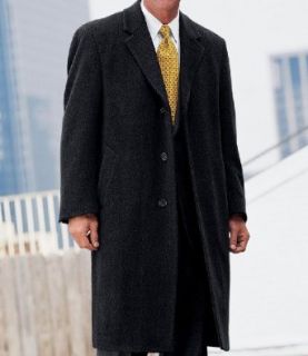 Wool Herringbone Topcoat (GREY, 48 X LONG) Clothing