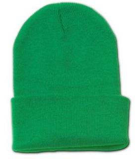12 Long Beanies Wholesale  Kelly Green Clothing