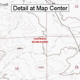 USGS Topographic Quadrangle Map   Twin Buttes, Nevada
