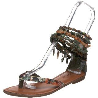 ZiGiny Womens Milan Ankle Wrap Sandal,Tropical Army,7.5 M US: Shoes