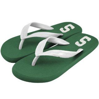 com Michigan State Spartans Green Unisex Flip Flops (X Large) Shoes