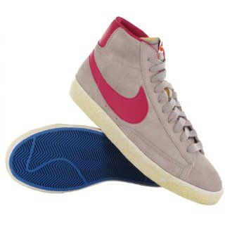 : Nike Blazer Mid PRM Grey Pink Suede Mens Trainers Size 12 US: Shoes