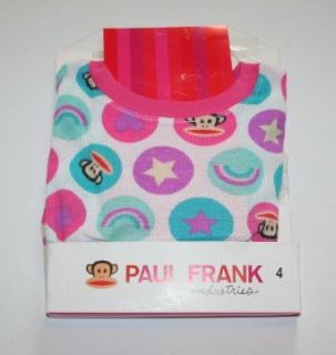 Paul Frank Girls 2 piece Thermal Pajama Set (4, White