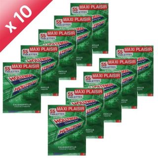 Hollywood Chlorophylle   Chewing gum   10 x 55 tablettes   10 x155g