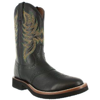 Justin Black Deercow Cowboy Boot 5072, 10.5D: Shoes