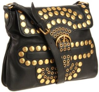 com Rebecca Minkoff Treasure Chest Shoulder Bag,Black,One Size Shoes
