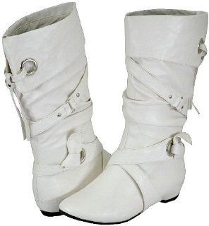 Blossom Amar 33 White Women Casual Boots, 10 M US Shoes