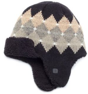 Isotoner Mens Acrylic Argyle Trapper Hat with Sherpasoft