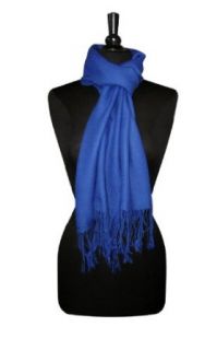 Biagio 100% Wool Pashmina Scarf ROYAL BLUE Color Womens