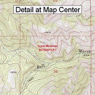 USGS Topographic Quadrangle Map   Scout Mountain, Idaho
