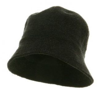 Plain Chenille Bucket Hats Grey W15S35C Clothing
