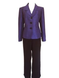 LE SUIT Wildberry Jacket/Pant Suit PURPLE/BLACK 16P