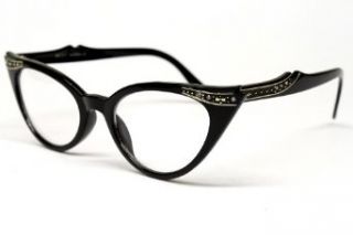 Vintage Cat Eye Clear Sunglasses Eyeglasses Rhinestone