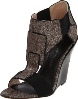 Cazabat Womens Petra Wedge Sandal,Taupe/Black,35 EU/5 M US: Shoes