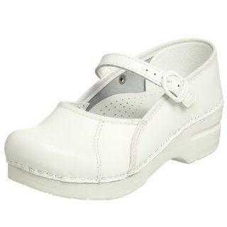 Womens Marcelle Box Leather Clog,White,36 EU / 5.5 6 B(M) US Shoes