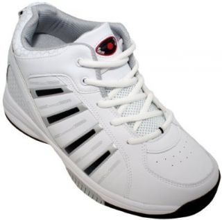 Height Increasing Elevator Shoes (White Lace up Tennis Shoes): Shoes