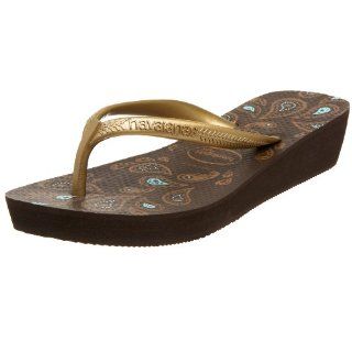 Womens Highlight Wedge Thong,Chocolate,39/40 BR/9 10 M US Shoes