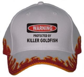 PROTECTED BY KILLER GOLDFISH Orange Flame Hat / Baseball