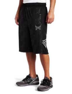 TapouT Mens Embossed Short with Drawcord, Black, Small