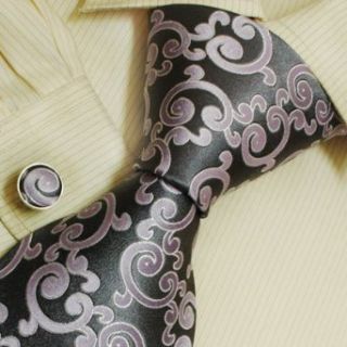 Grey Pattern Designer Ties for Men Purple Paisley Discount
