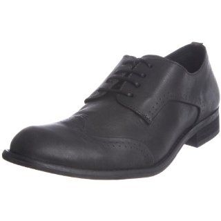  FLY London Mens Win Oxford,Black Leather,40 EU/7 M US Shoes