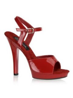 Red Platform 5 Inch Open Toe Sandal   10: Clothing