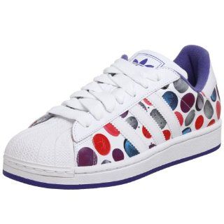 Mens Superstar II Sweet Shoes,White/White/Purple,8 M US Clothing