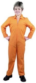 Childs Orange Prison Jumpsuit Costume Size Youth X Small