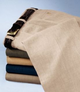 Wrinkle Resistant Linen Cuffed Pants (RUST, 44 29 INSEAM