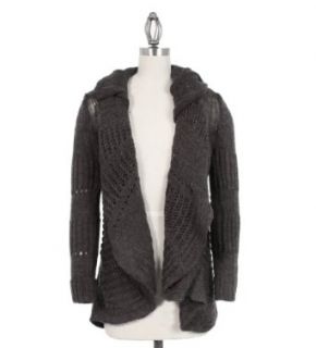 Mystree Double Layer Shawl Cardigan in Heather Charcoal