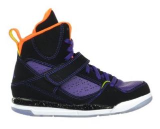 Jordan Flight 45 High Preschool Shoes Black/Purple/Orange/Lime Shoes