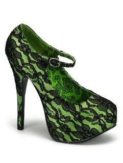 Lime Green Lace Mary Jane Platform Pump   8 Shoes