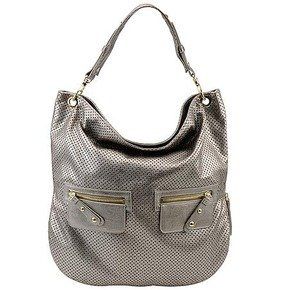 Steve Madden BMelody Perforated Hobo Bag   Pewter