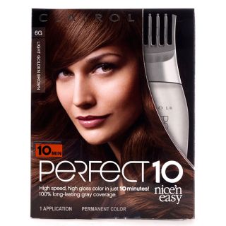 Clairol Nicen Easy Perfect 10 #6G Light Golden Brown (Pack of 4
