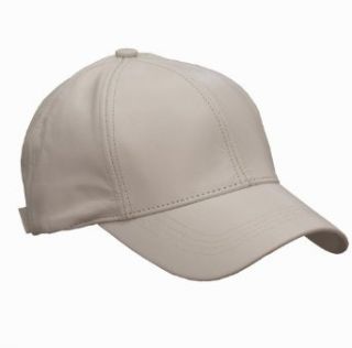 White Deluxe Genuine Leather Baseball Cap Hat Made In The