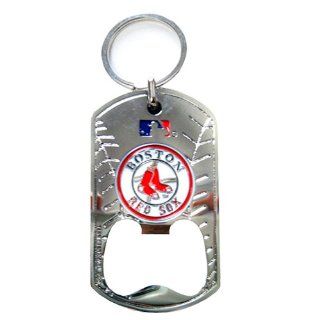 Boston Red Sox Dog Tag Keychain with Bottle Opener: Sports