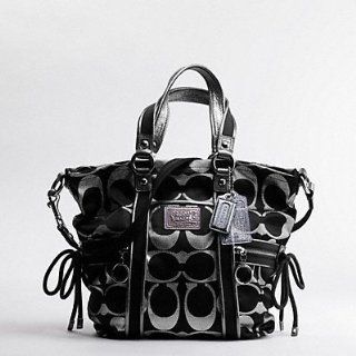Poppy Spotlight Sateen Zip Tote Handbag 14434 Black/Gunmetal Shoes