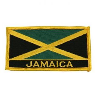 Rasta Flag Patch Jamaica W03S64C: Clothing