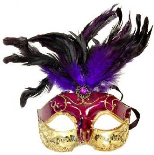Musical Style Party Mardi Gras Adult Costume Mask Purple